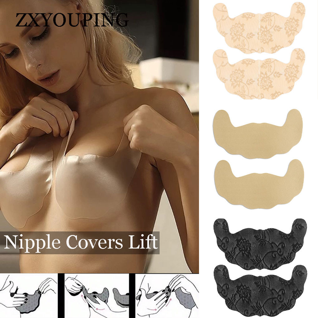 Silicone Bra Adhesive - 5 Pair Lace Nipple Cover Adhesive