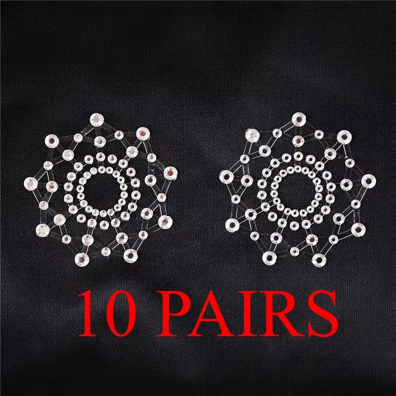 Nipple Cover Pasties - 10 Pair Sexy Nipple Transparent Self