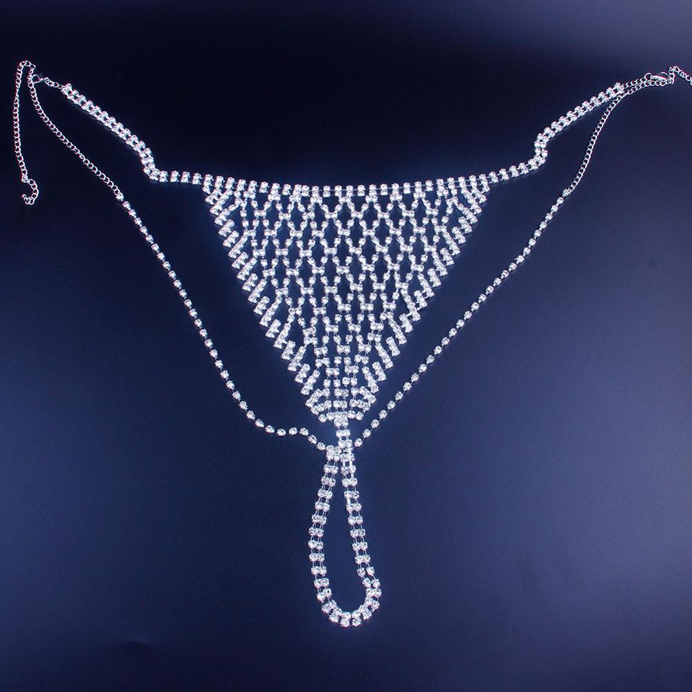 Stonefans Mesh Rhinestone Body - Thong Bikini Women recension och pris