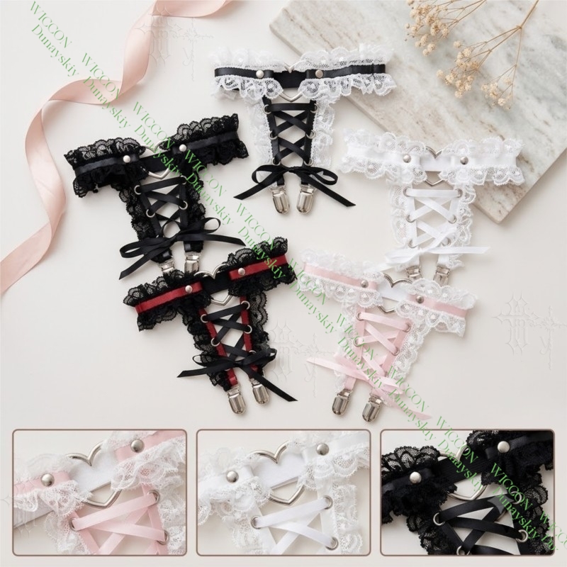 Jirai Kei Figure Ribbon Buckle - Garter Belt Set recension och pris