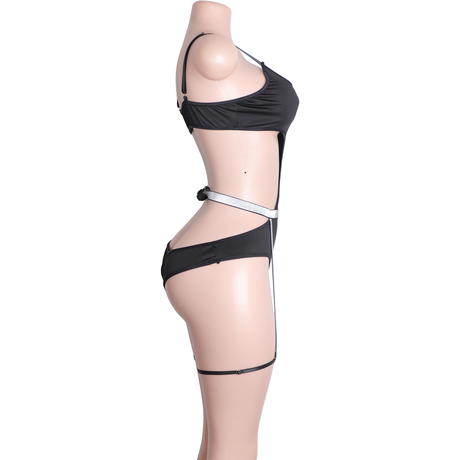 Custom Rhinestone Pole Dancewe - Garter Belt Set recension och pris