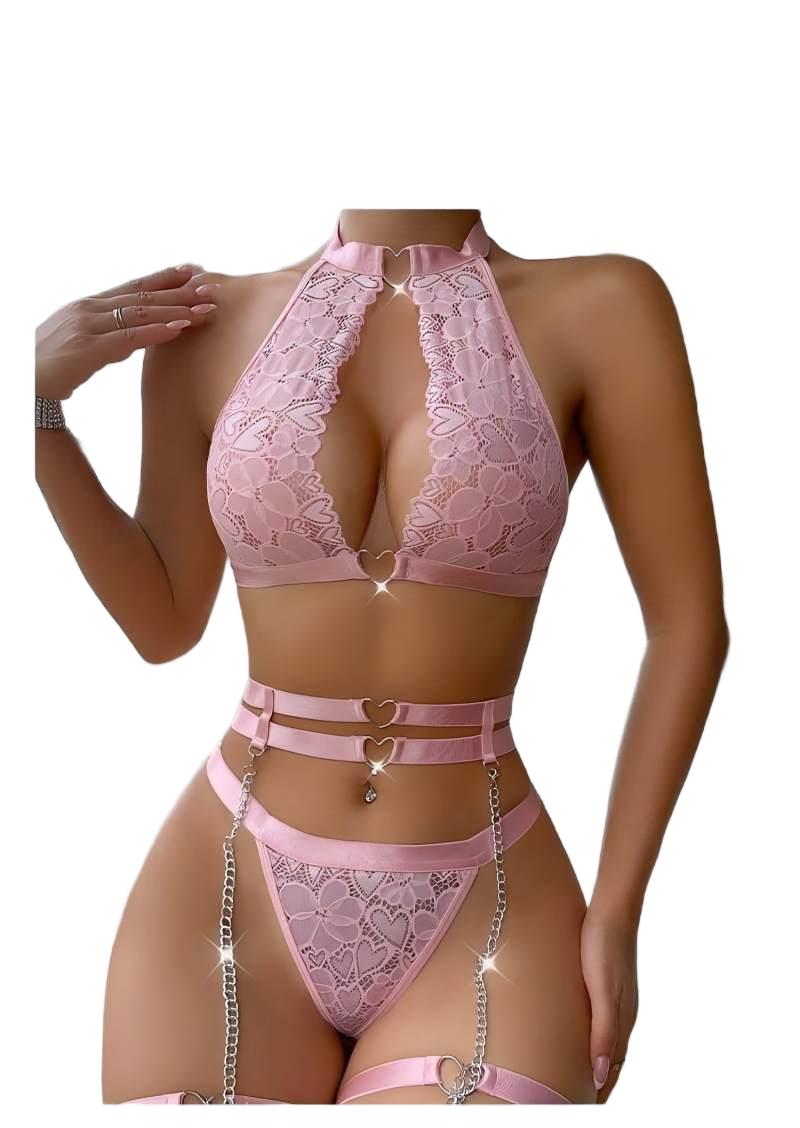 Sexy Lingerie Set Push Up Lace - Push Up Bra Padded recension och pris
