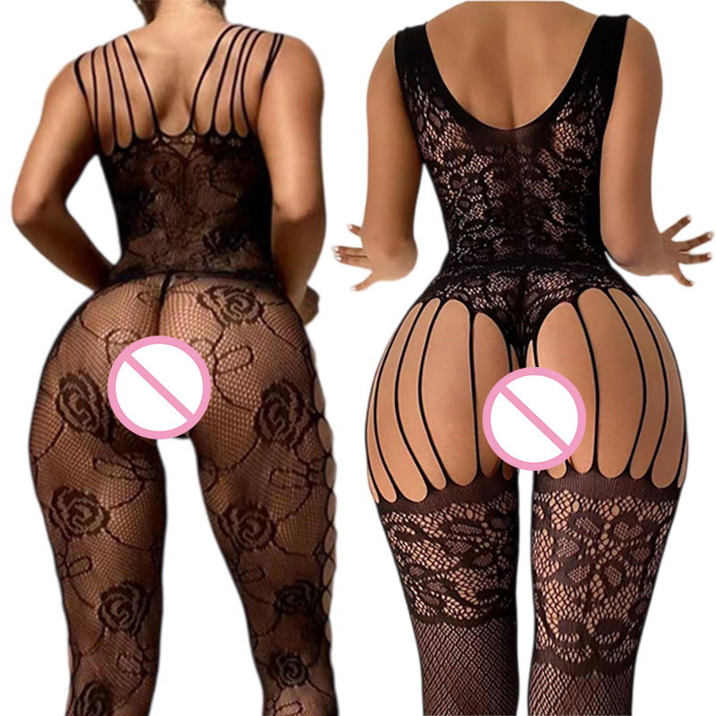 Black Crotchless Soft Stretch  - Bodystocking Fishnet recension och pris