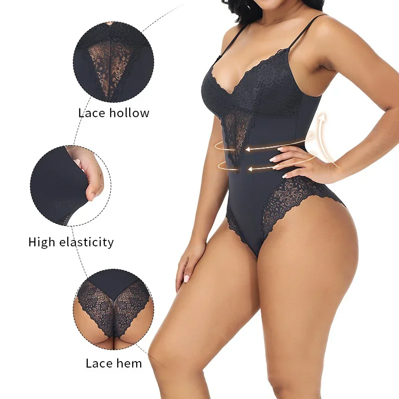 GUUDIA Lace Bodysuit V Neck La - Shapewear Bodysuit Firm recension och pris
