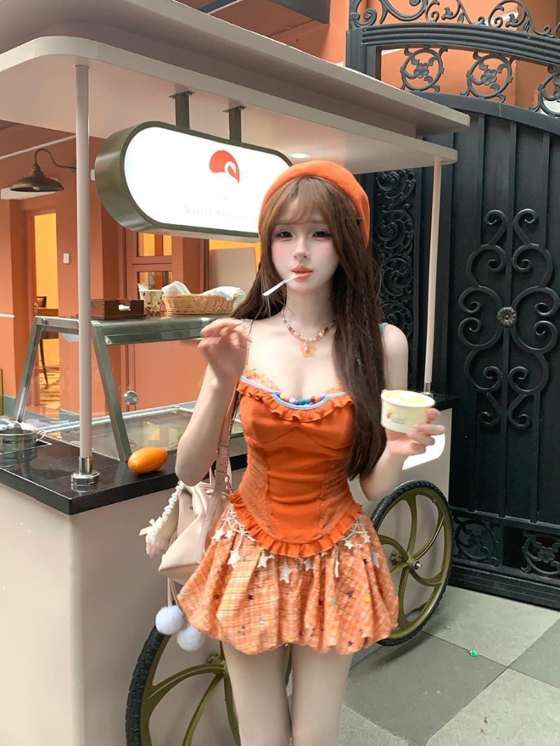 Summer New Orange Dopamine Swe - Cami Top Lace recension och pris