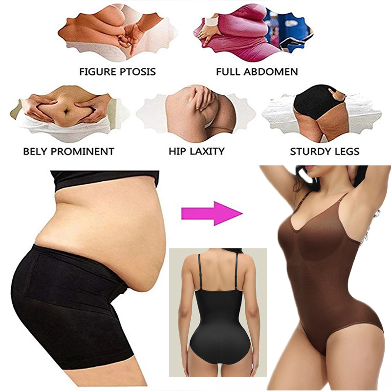 GUUDIA V Neck Spaghetti Strap  - Shapewear Bodysuit Firm recension och pris