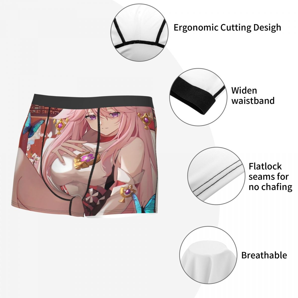 Genshin Impact Yae Miko Boxer  - Boyshort Underwear recension och pris