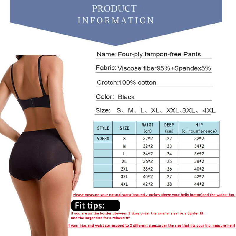 Heavy Flow Menstrual Panties 4 - Period Panty Absorbent recension och pris