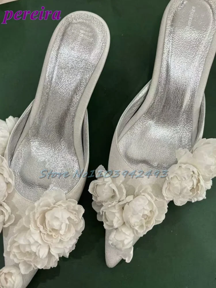 Multi Flower Wedding Sandals S - Slip Dress Satin recension och pris