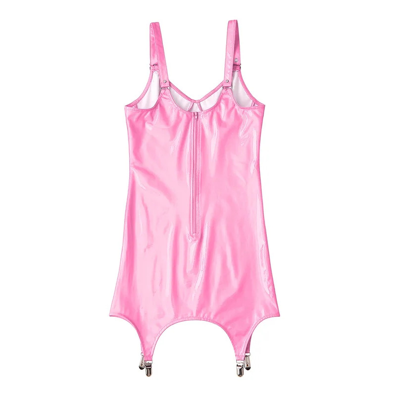 Womens Shiny Metallic PVC Leat - Babydoll Chemise Night recension och pris