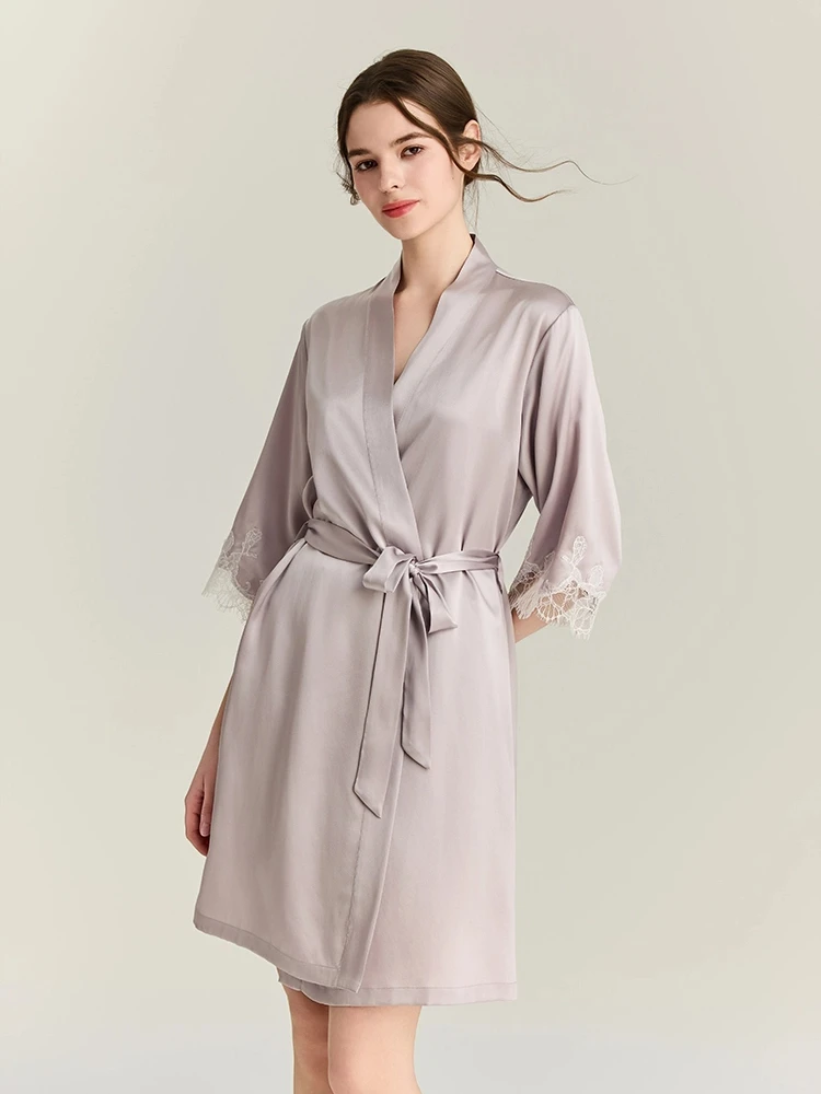 22MM 100% Mulberry Silk Robe G - Robe Silk Women recension och pris
