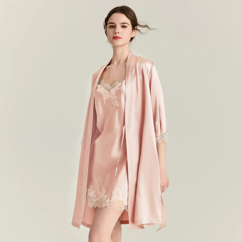 22MM 100% Mulberry Silk Robe G - Robe Silk Women recension och pris