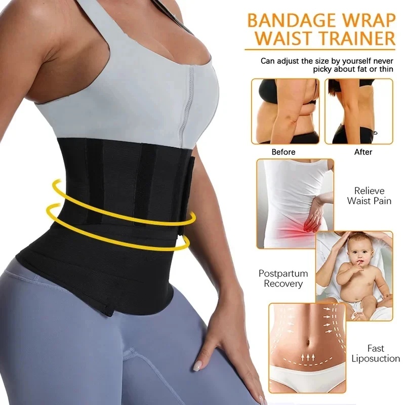 1/2Pcs Bandage Wrap Trimmer Be - Shapewear Bodysuit Firm recension och pris
