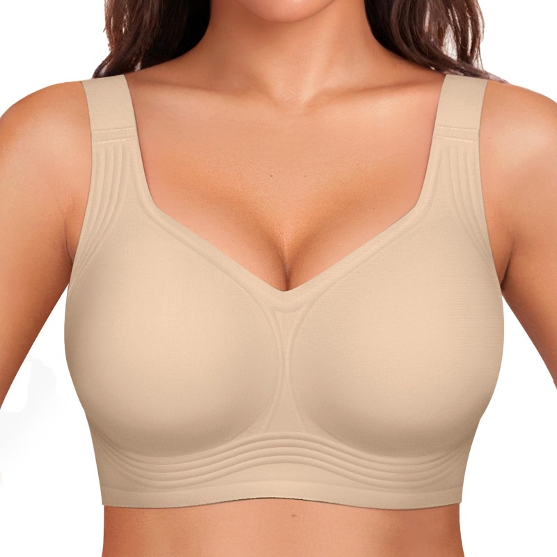 Plus Size Wireless Jelly Bra W - Push Up Bra Padded recension och pris