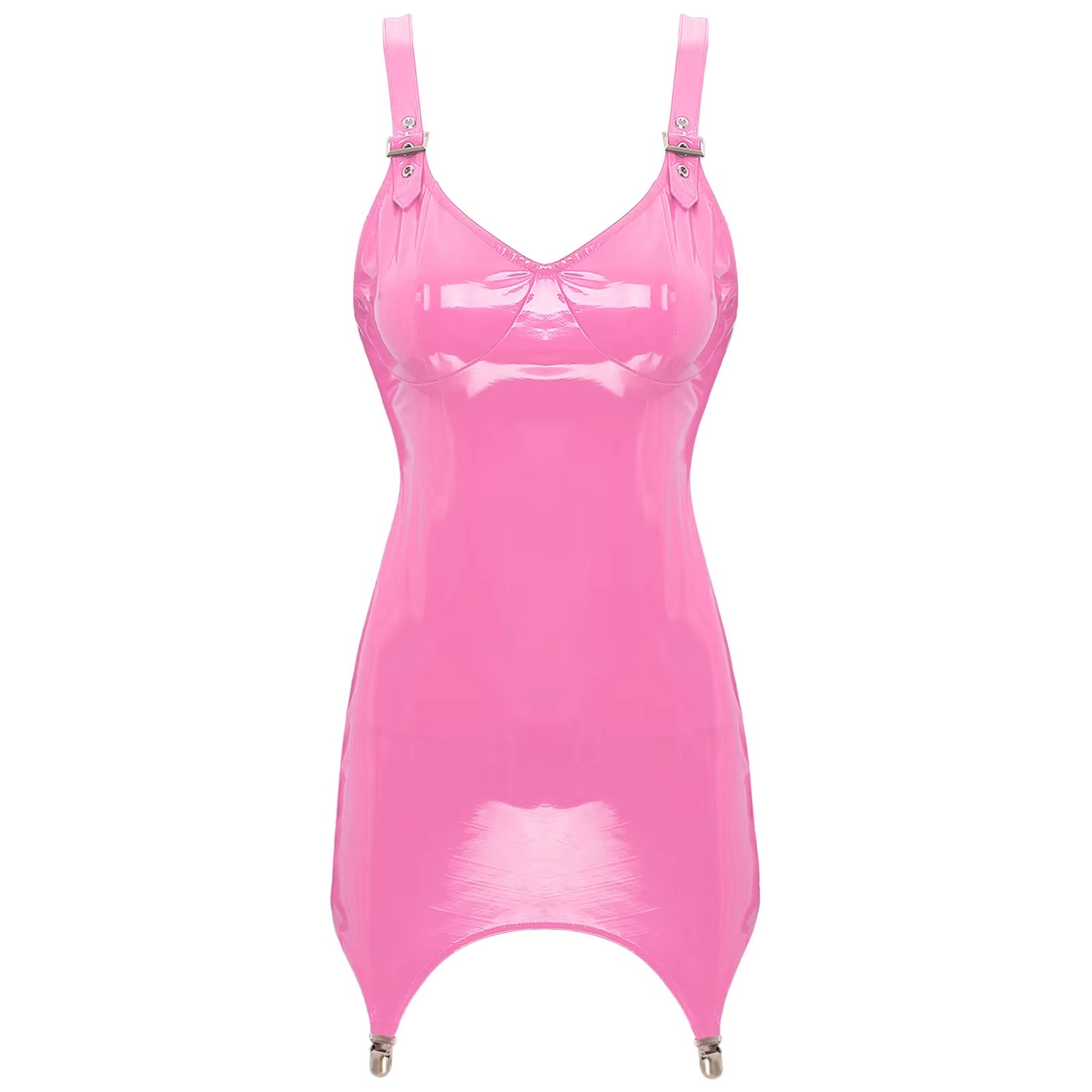 Womens Shiny Metallic PVC Leat - Babydoll Chemise Night recension och pris