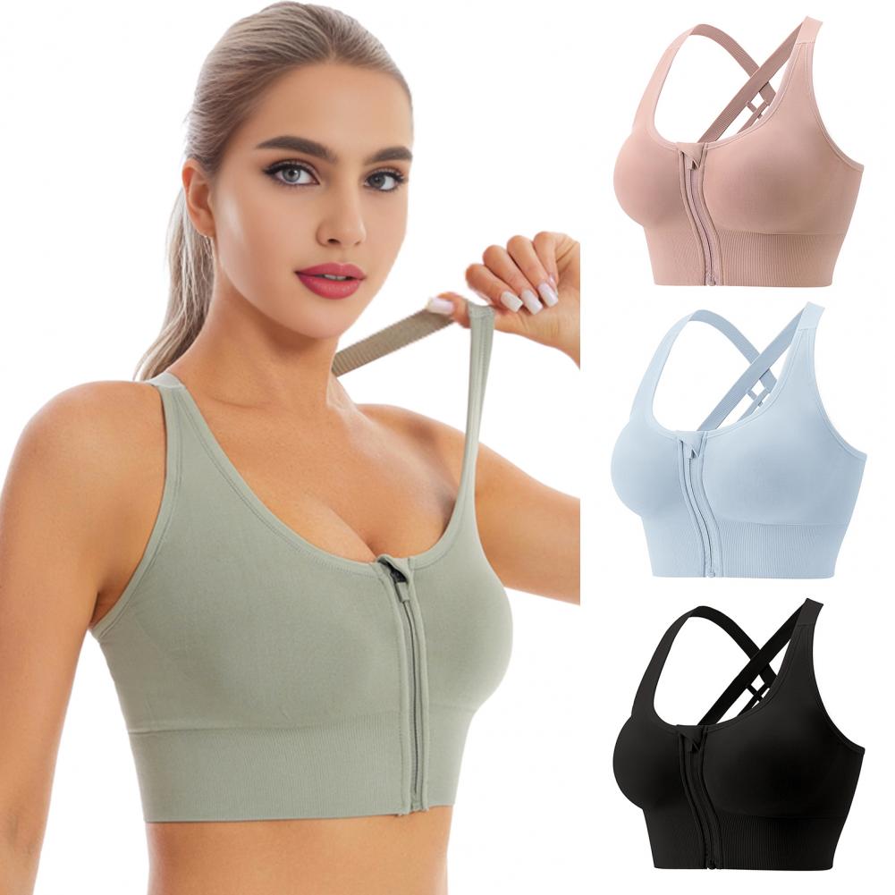 Zip Front Wireless Sports Bra  - Sports Bra High Impact recension och pris