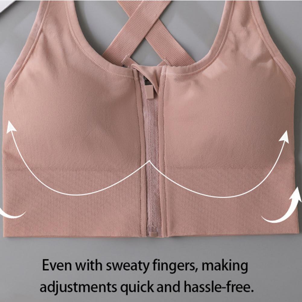 Zip Front Wireless Sports Bra  - Sports Bra High Impact recension och pris