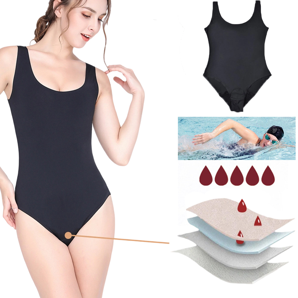 Menstrual Swimsuit Women 4 Lay - Period Panty Absorbent recension och pris