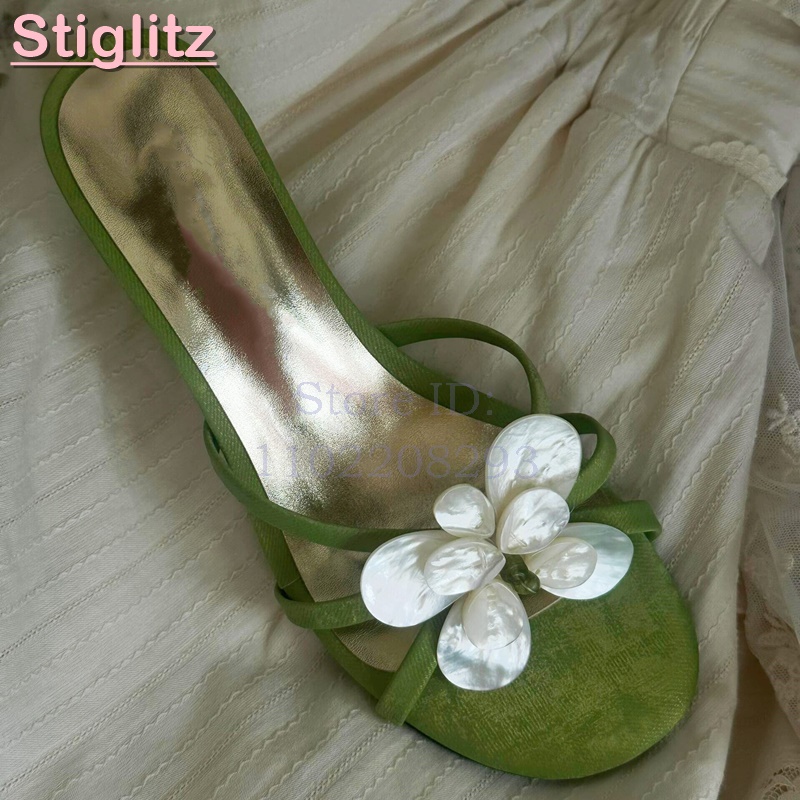 White Flower High Heels Slippe - Slip Dress Satin recension och pris