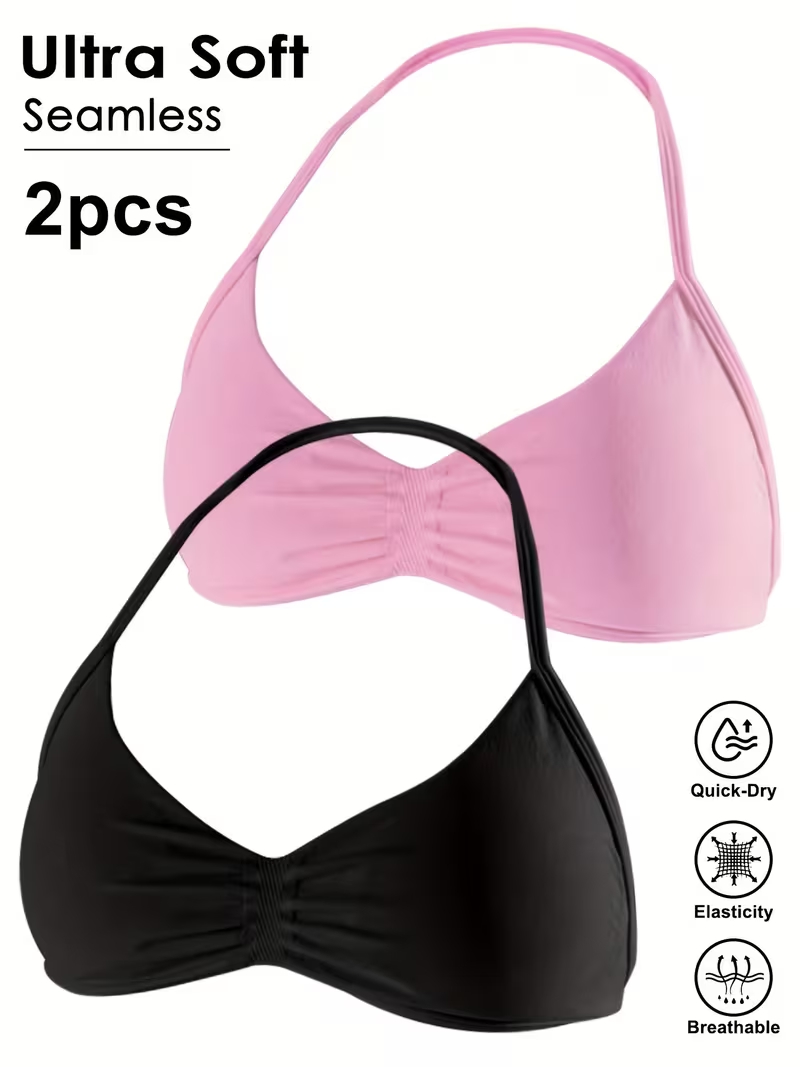 2pcs Seamless Sexy Open Back G - Push Up Bra Padded recension och pris