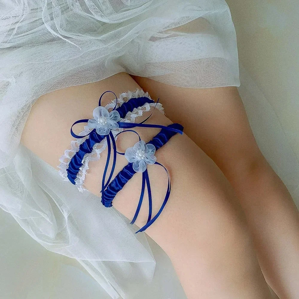 2pcs/Set Satin Ribbon Wedding  - Garter Belt Set recension och pris