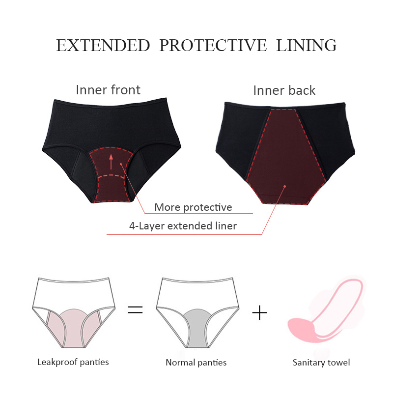 3Pcs Heavy Flow Menstrual Pant - Period Panty Absorbent recension och pris
