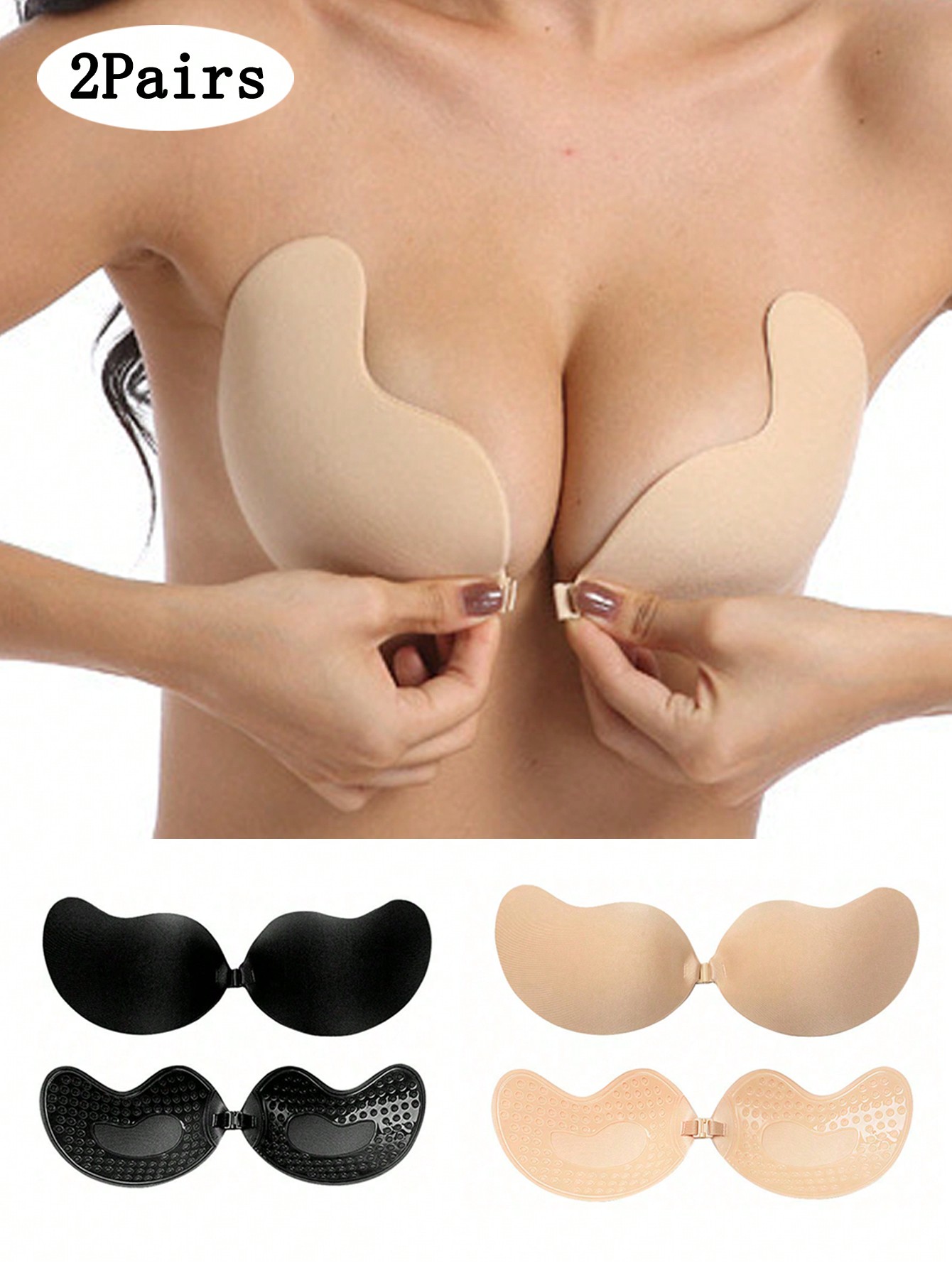 2-pack Women's Self-Adhesive I - Push Up Bra Padded recension och pris