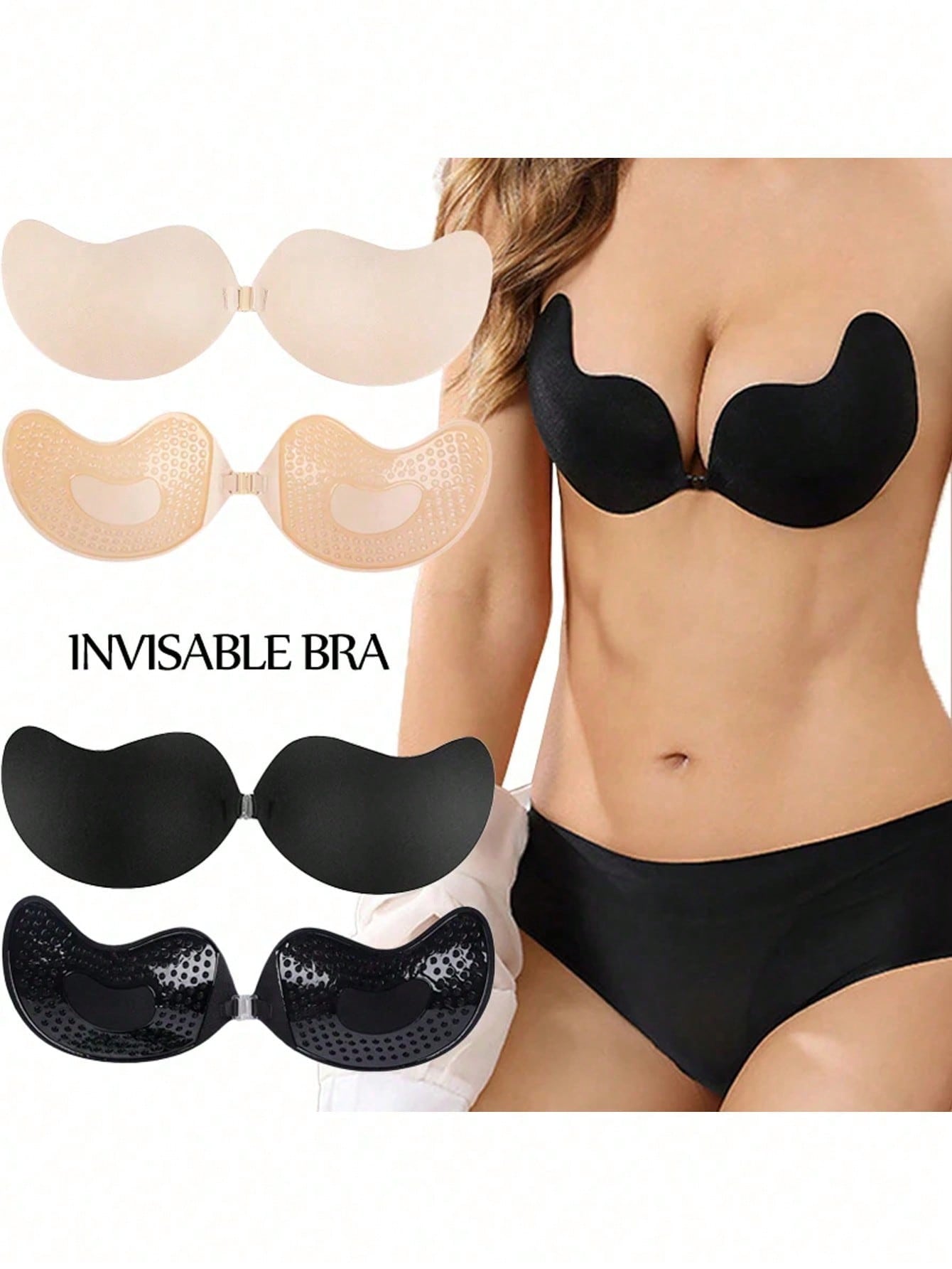 2-pack Women's Self-Adhesive I - Push Up Bra Padded recension och pris