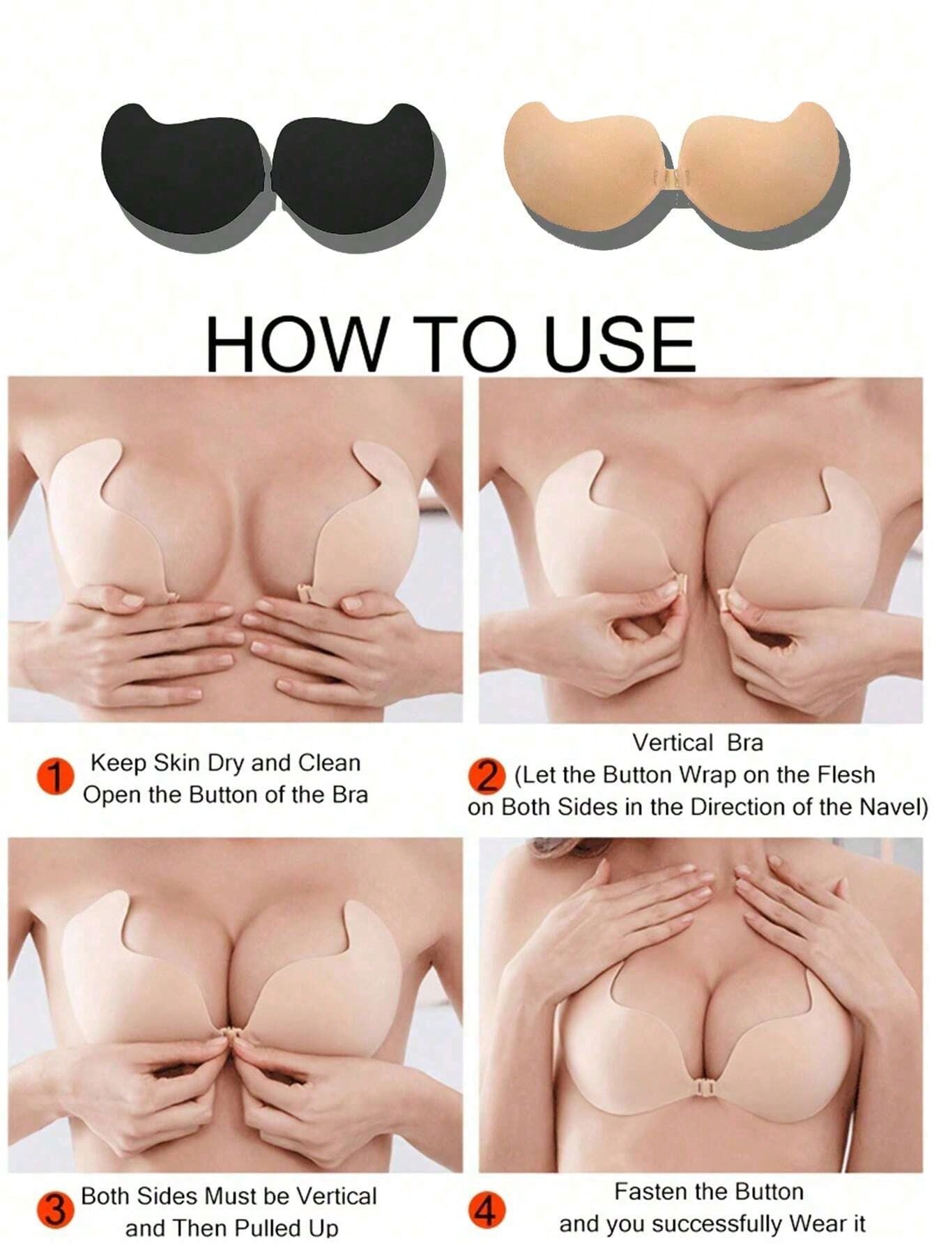 2-pack Women's Self-Adhesive I - Push Up Bra Padded recension och pris