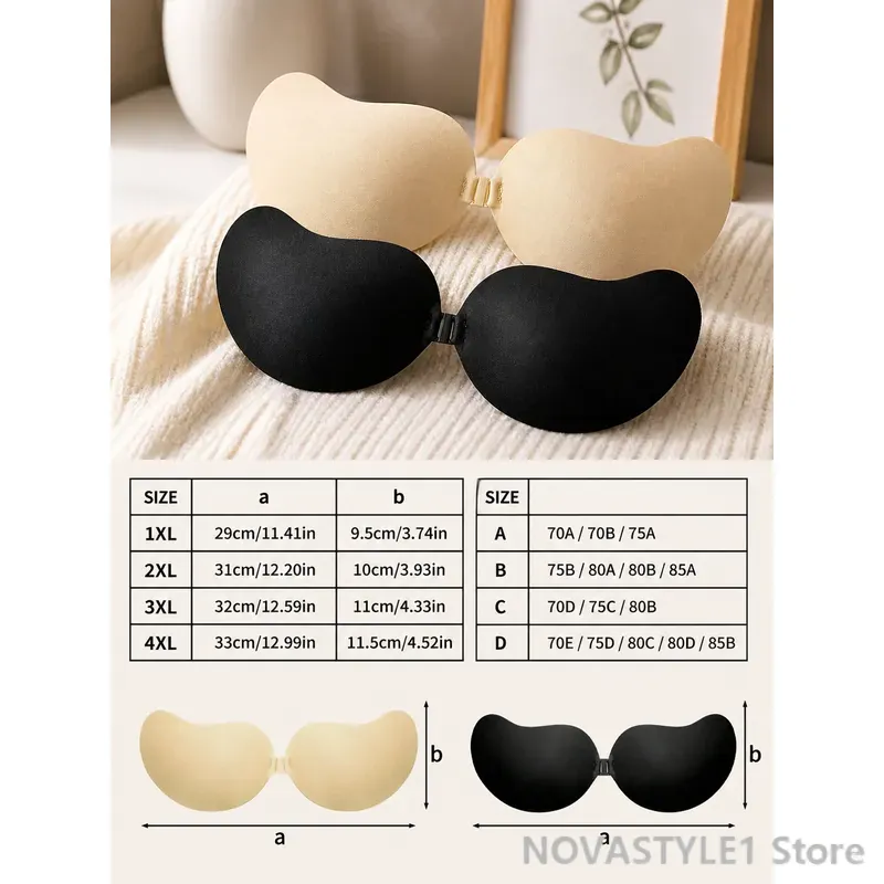 2 Pairs Breathable Invisible B - Strapless Bra Backless recension och pris