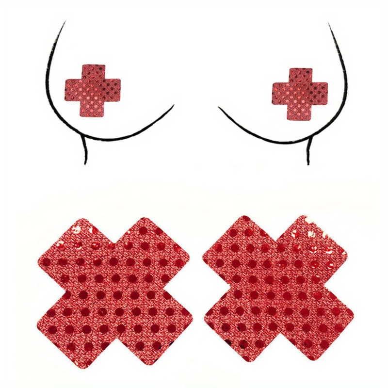 Red Cross Design Nipple Covers - Nipple Cover Pasties recension och pris