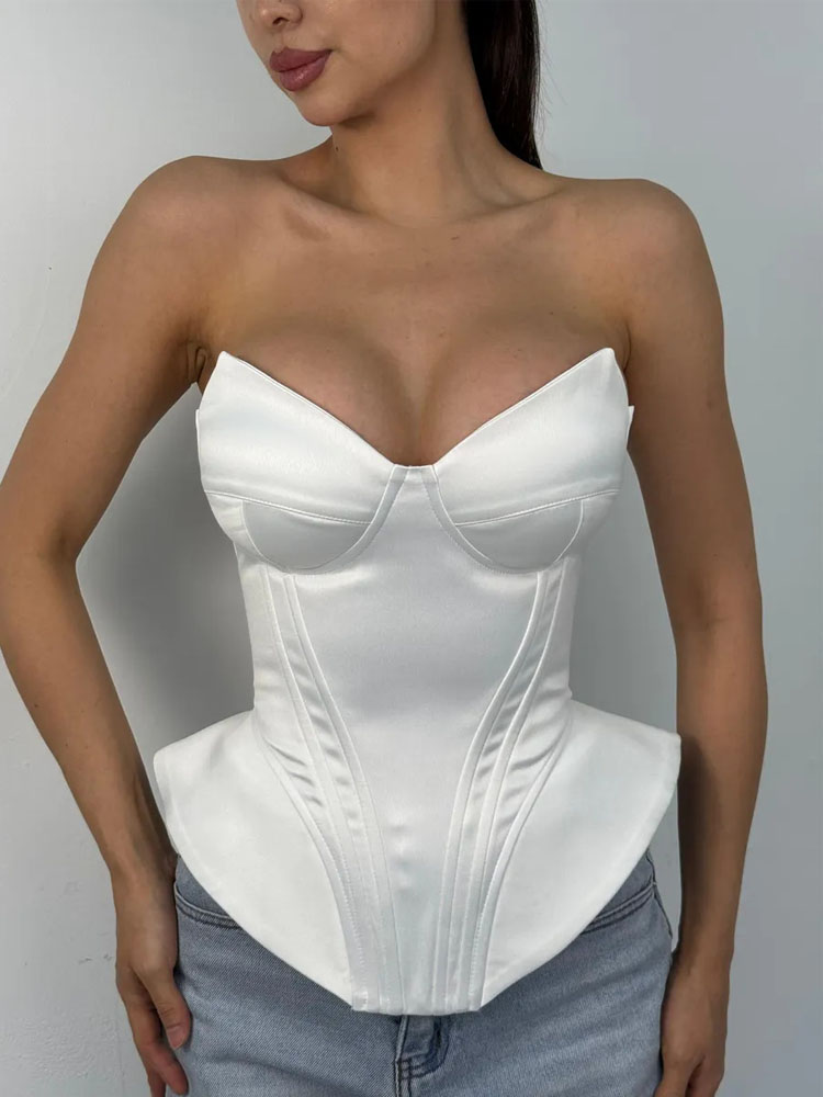 BKQU Sexy Fishbone Strapless C - Corset Waist Cinch recension och pris